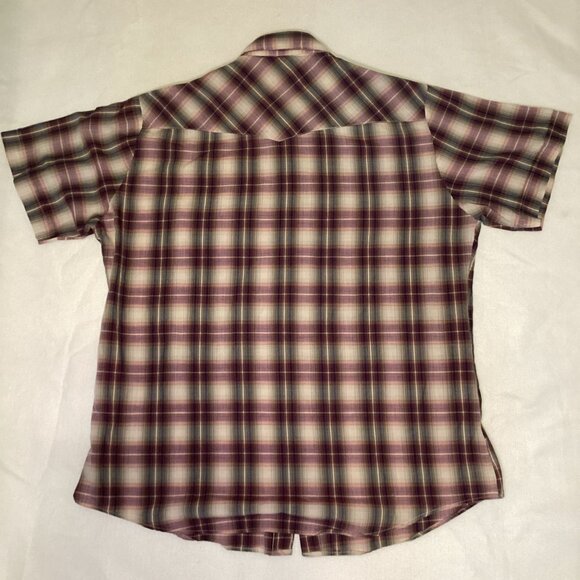 Young Bloods Authentic Western Wear Short Sleeve Shirt Pearl Snaps Size Med - Picture 2 of 3
